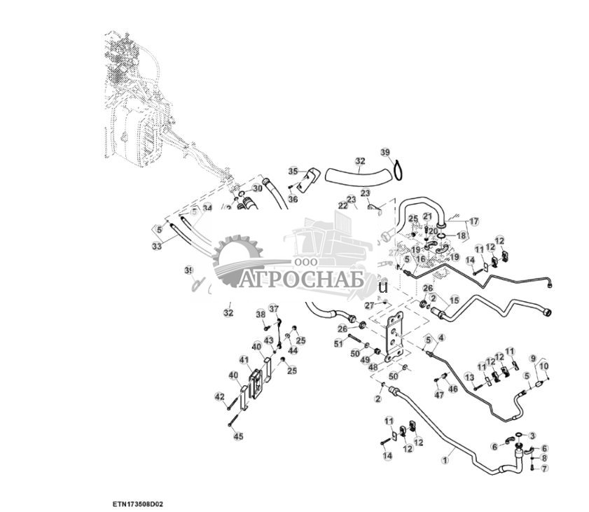 Трубопроводы SCV, высокий расход, сцепка с задней быстроразъемной муфтой 12 дюйма, PST (22) (805771 - 807277) - ST932286 796.jpg
